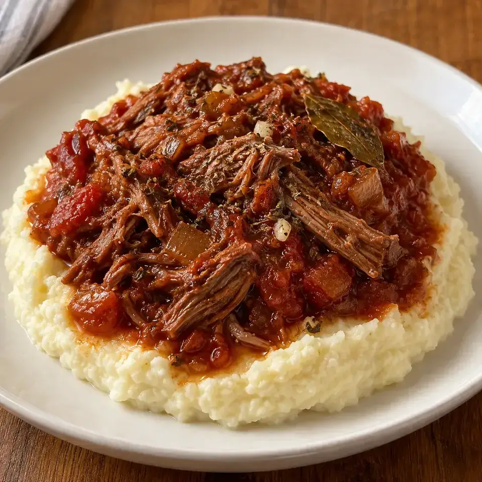 beef ragout with mashed cauliflower — serving inspiration