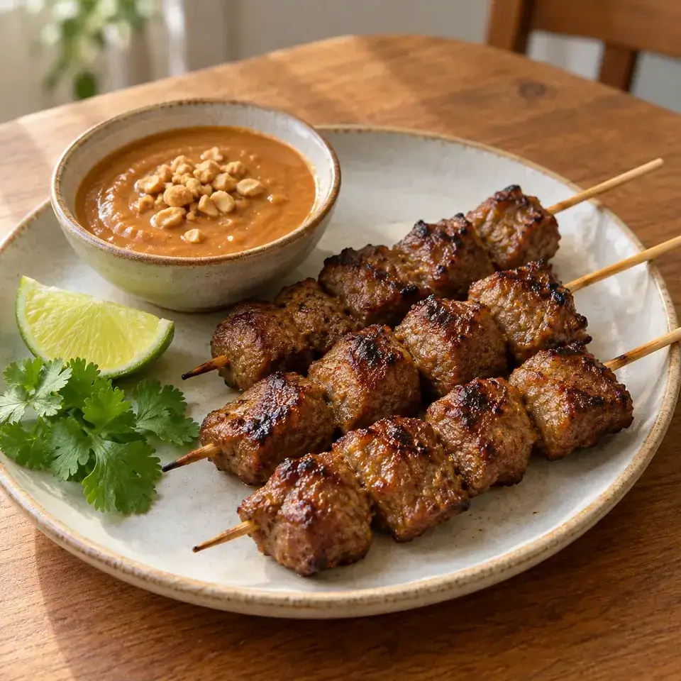 Beef Satay with Thai Peanut Sauce — serving inspiration