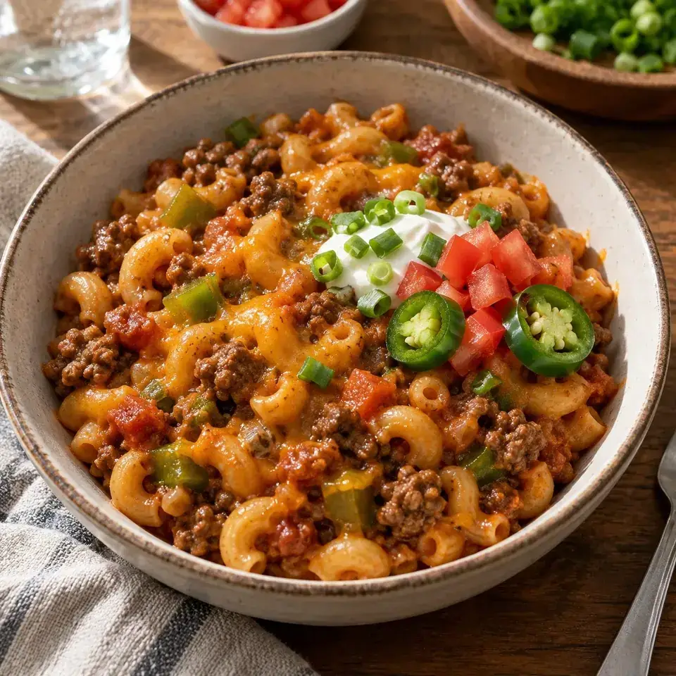 Beef Taco Pasta Skillet — serving inspiration