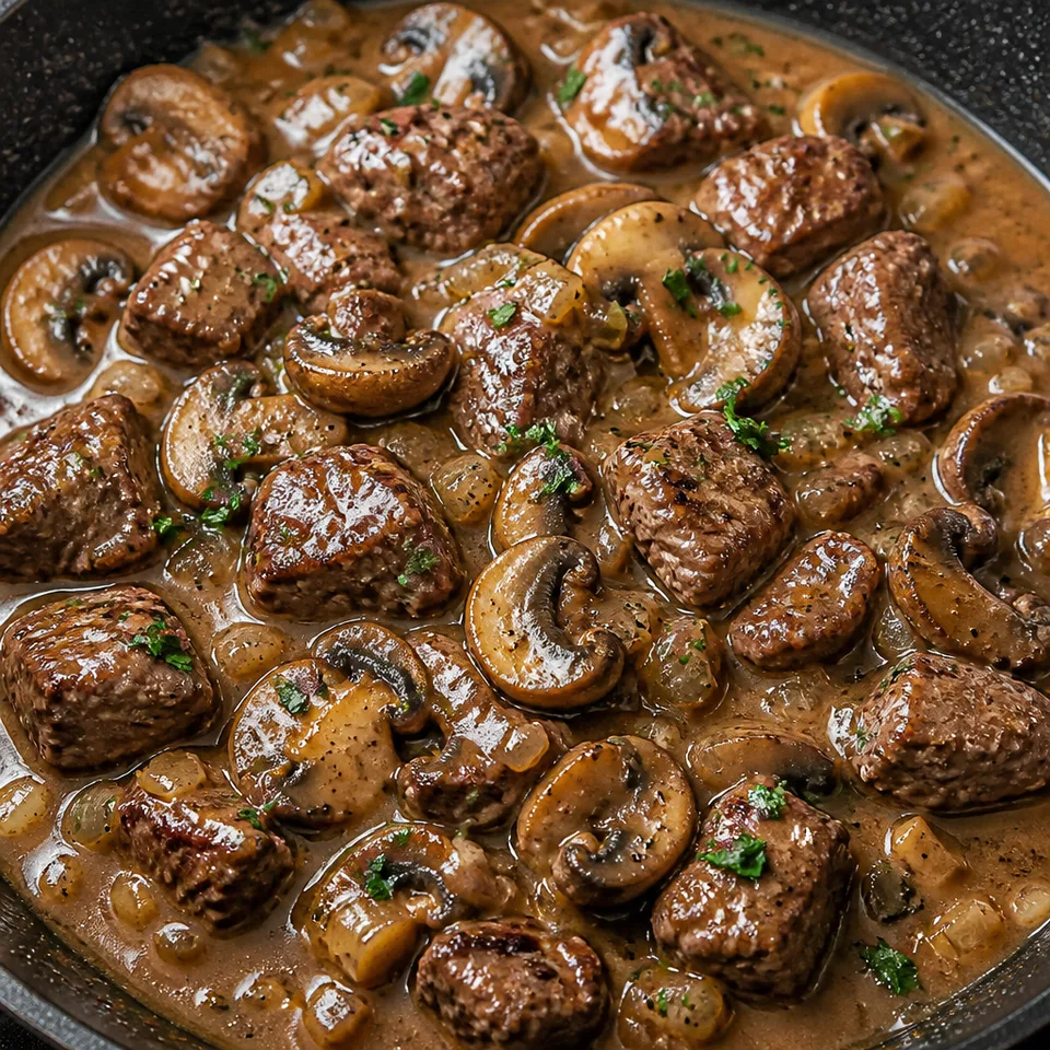 Beef Tips with Mushroom Gravy — serving inspiration