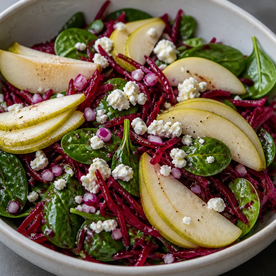 Beet and Spinach Salad — serving inspiration