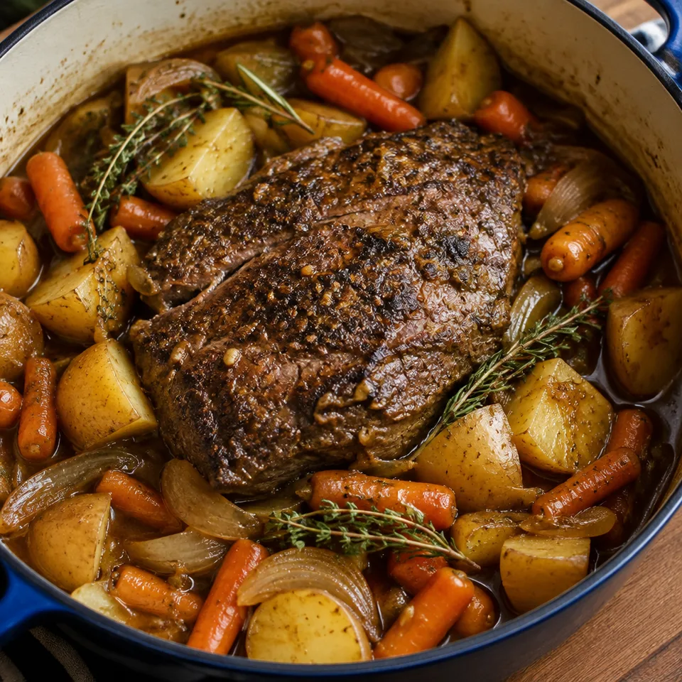 Best Ever Pot Roast with Carrots and Potatoes — serving inspiration