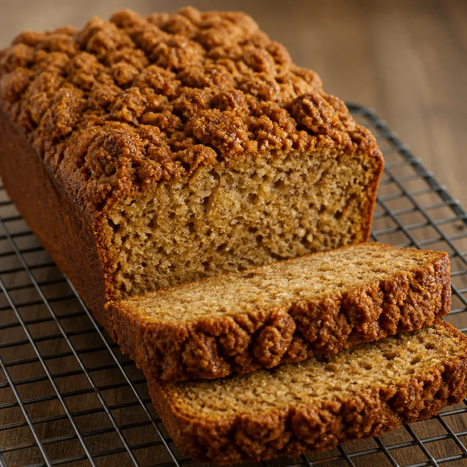 Biscoff Banana Bread with Biscoff Cookie Streusel — serving inspiration