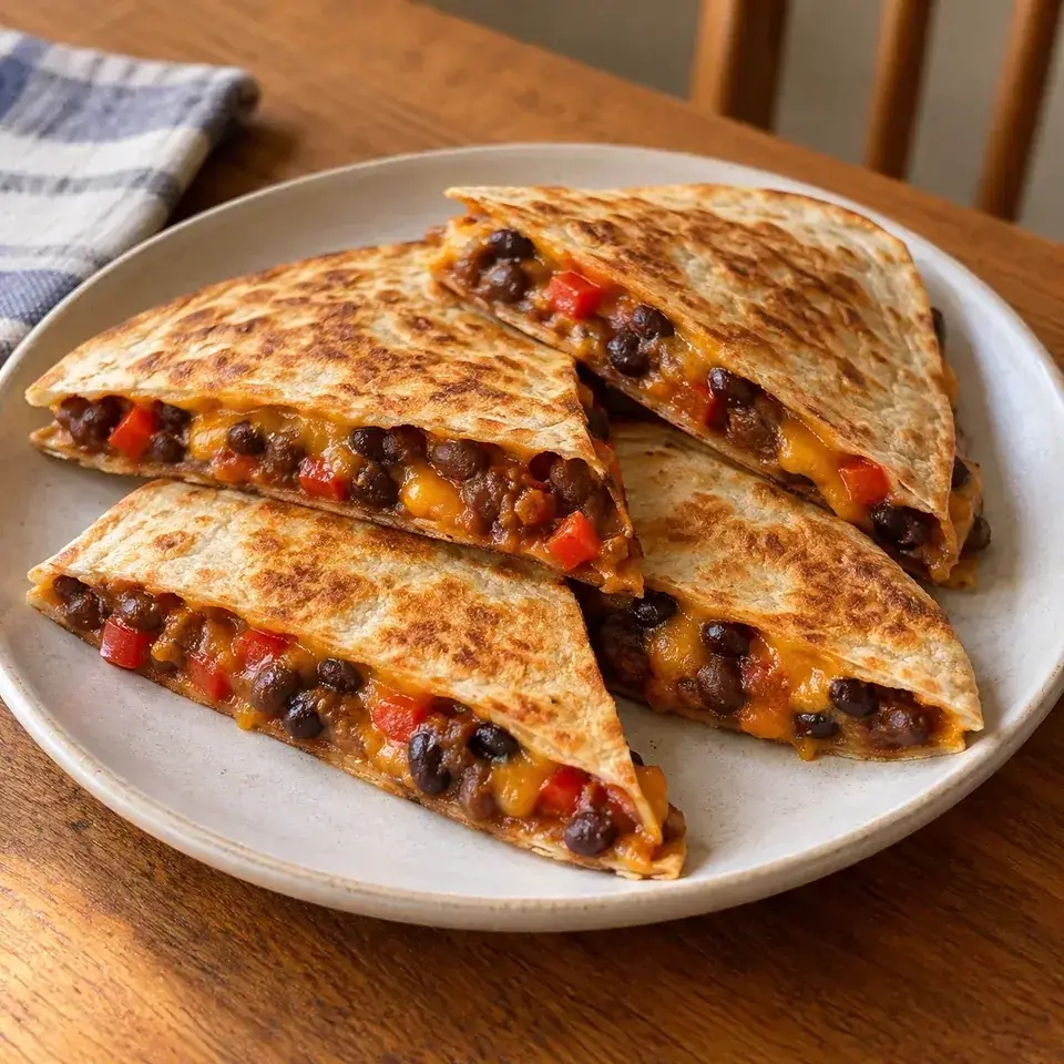Black bean quesadillas — serving inspiration