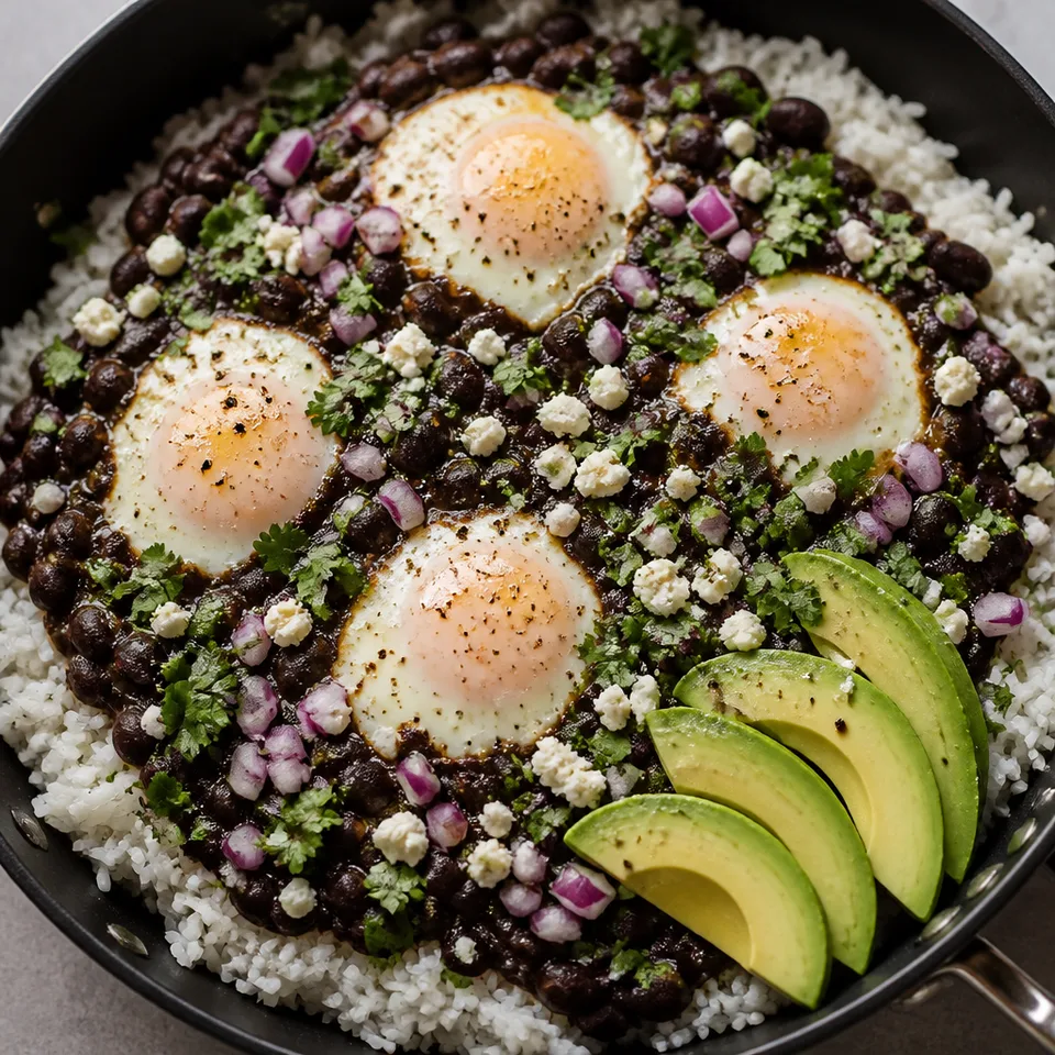Black Beans with Eggs — serving inspiration