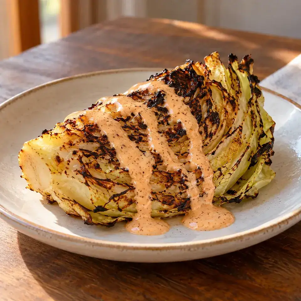 Blackened Cabbage with Chipotle Mayo — serving inspiration