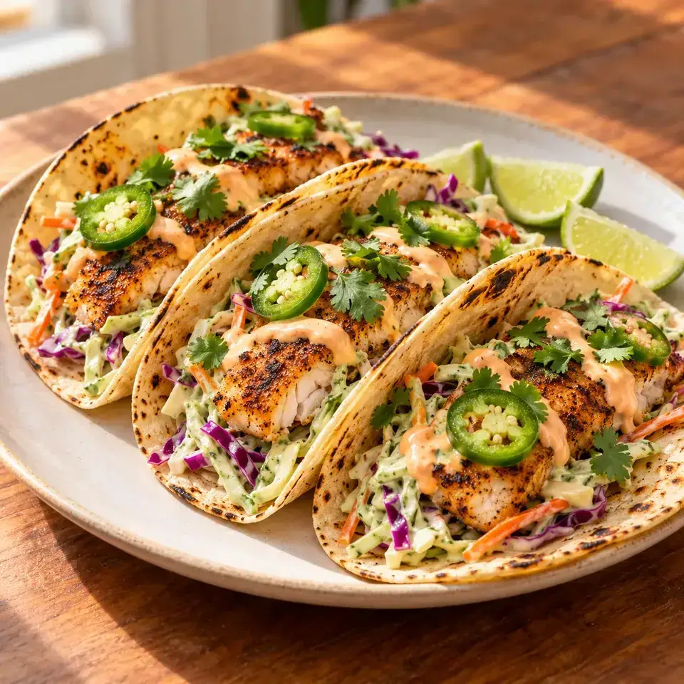 Blackened Fish Tacos — serving inspiration