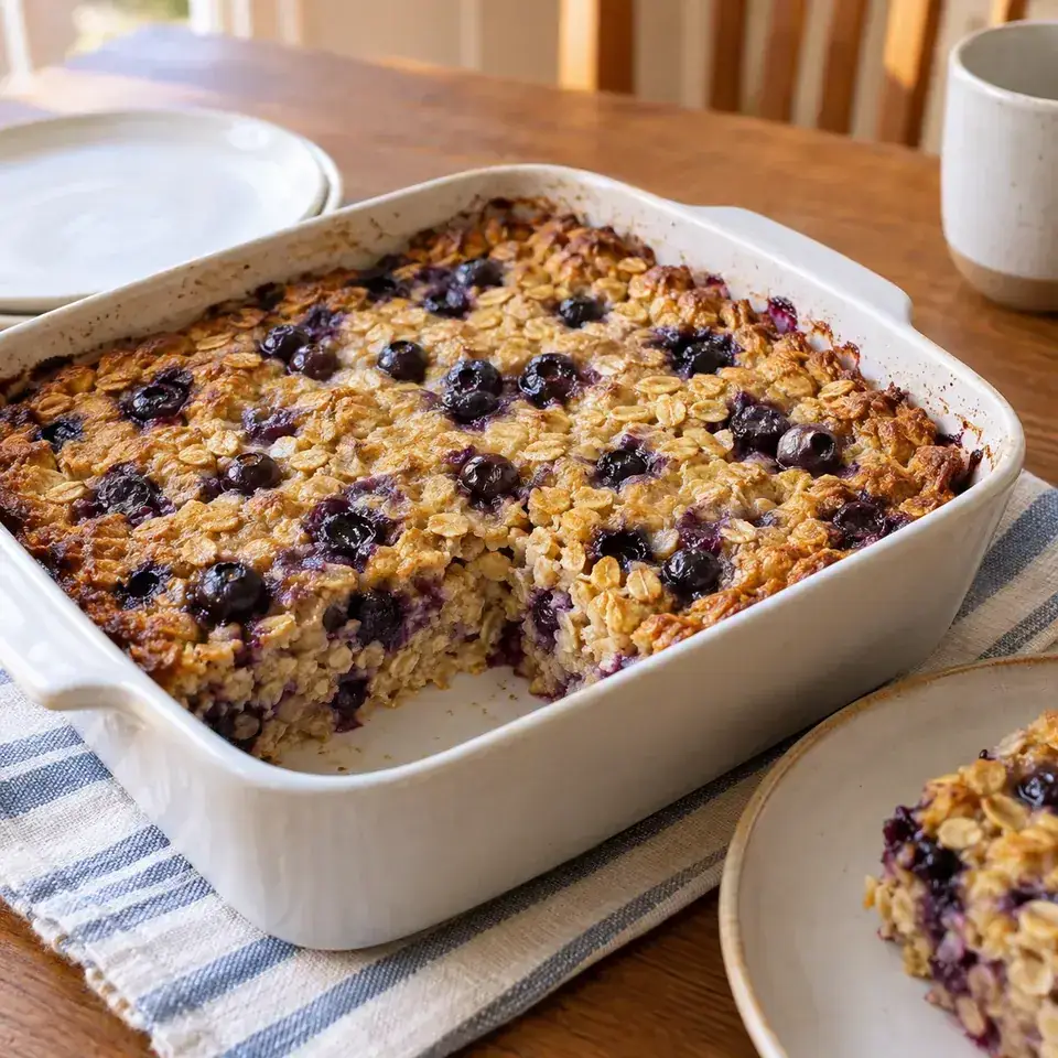 Blueberry Banana Baked Oatmeal — serving inspiration