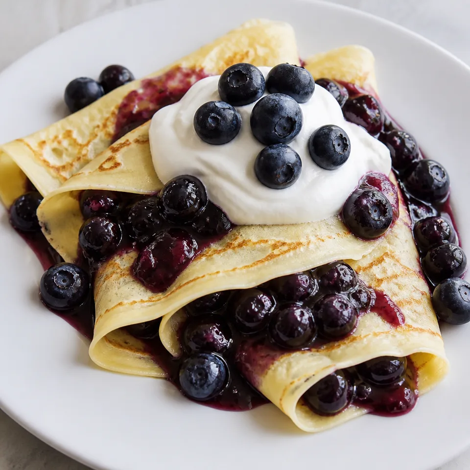 Blueberry Crepes — serving inspiration