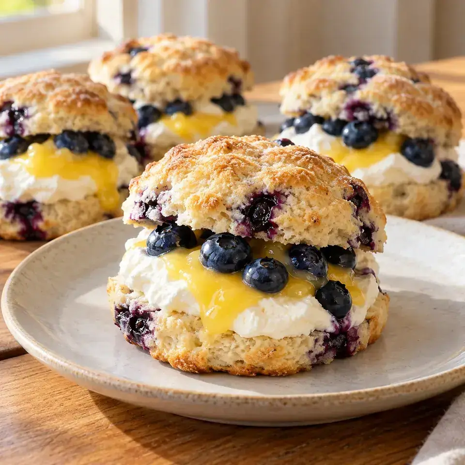 Blueberry Lemon Curd Shortcakes — serving inspiration