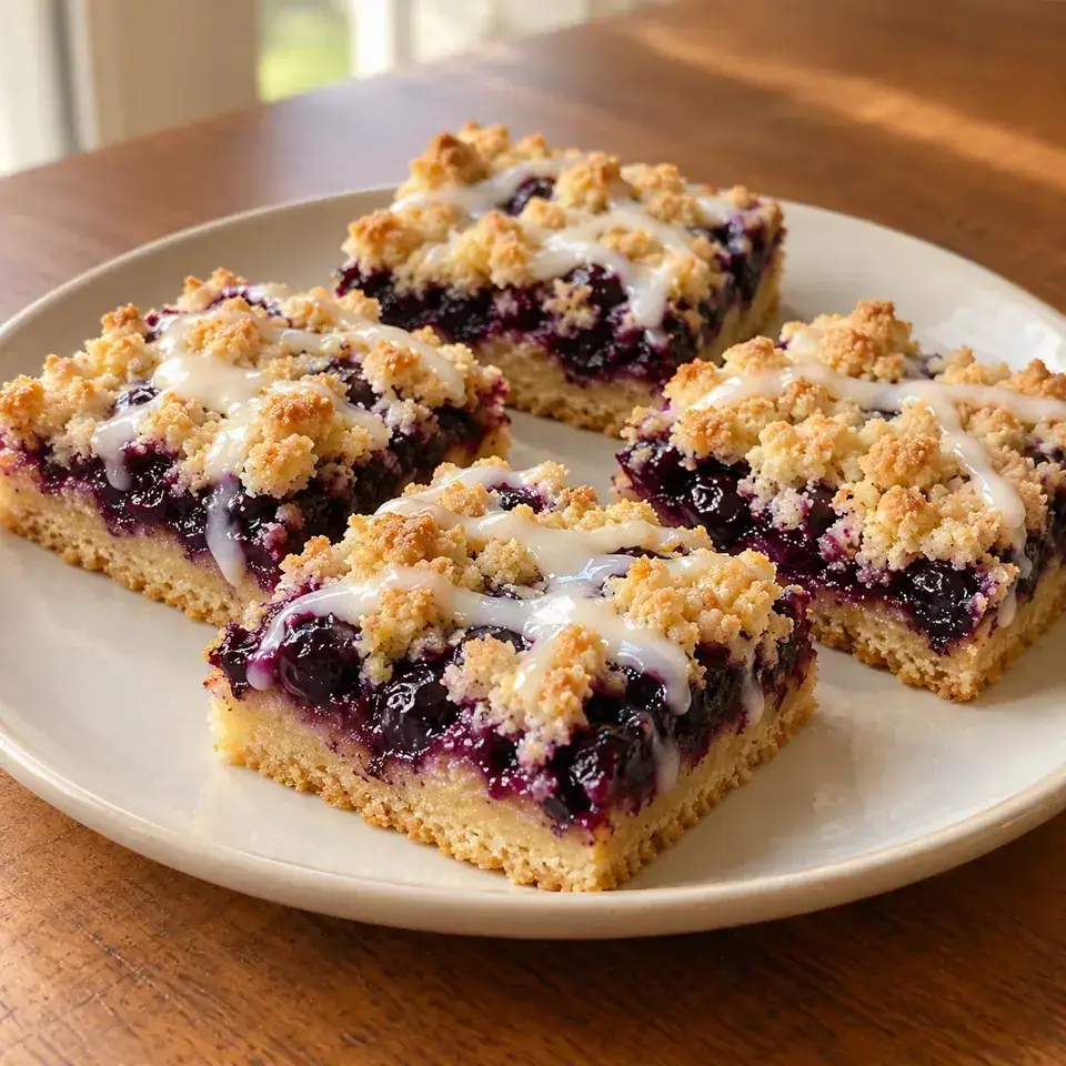 Blueberry Pie Bars — serving inspiration
