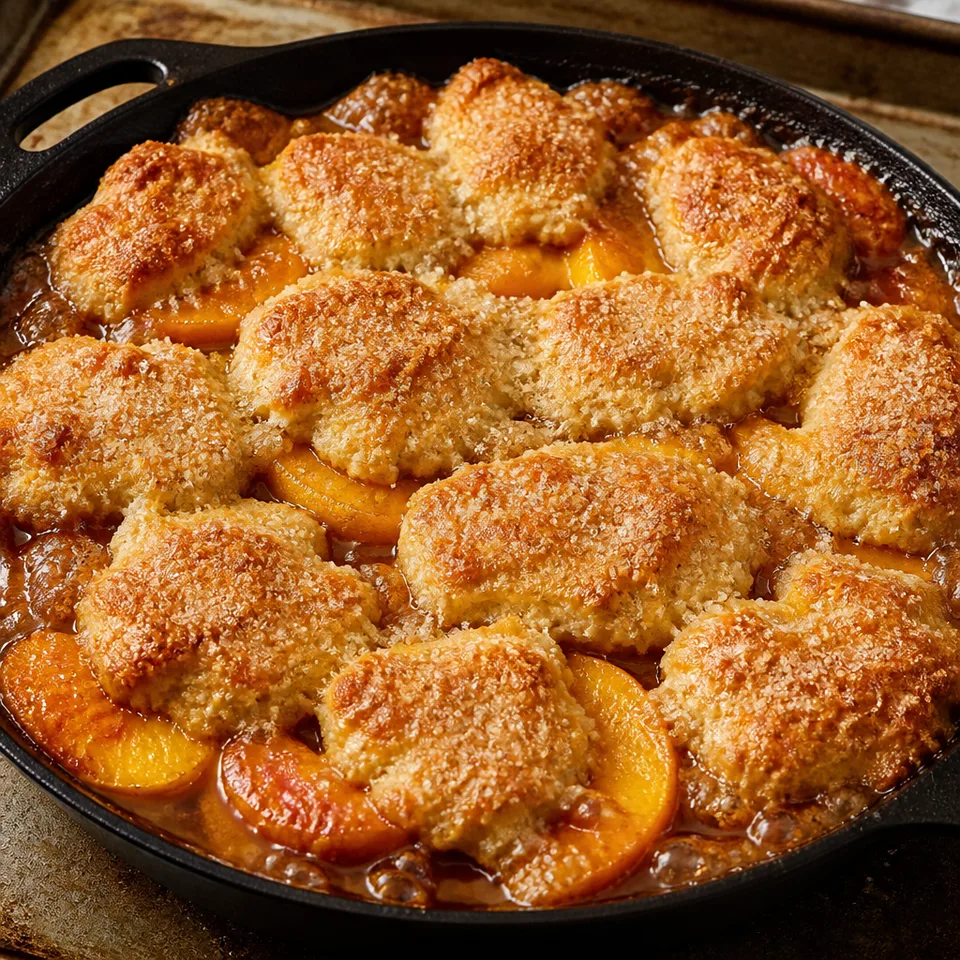 Bourbon Peach Cobbler — serving inspiration