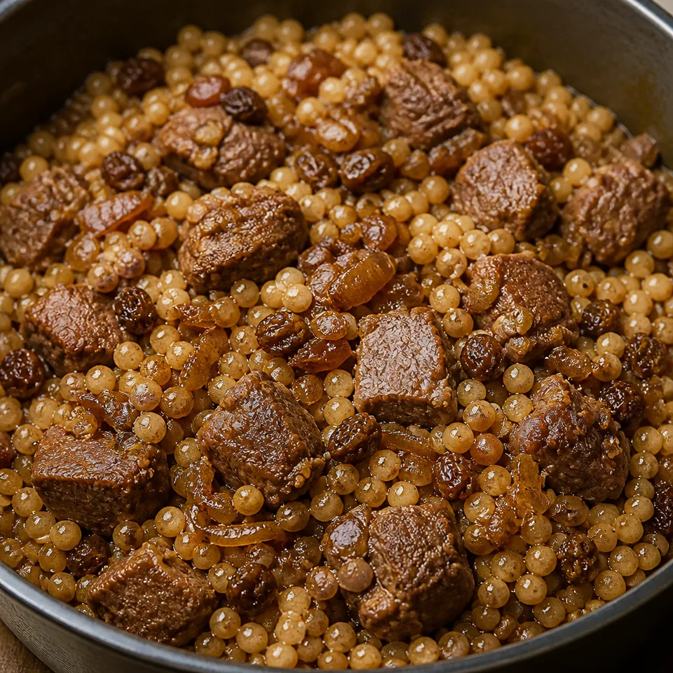 Braised Lamb with Israeli Couscous — serving inspiration