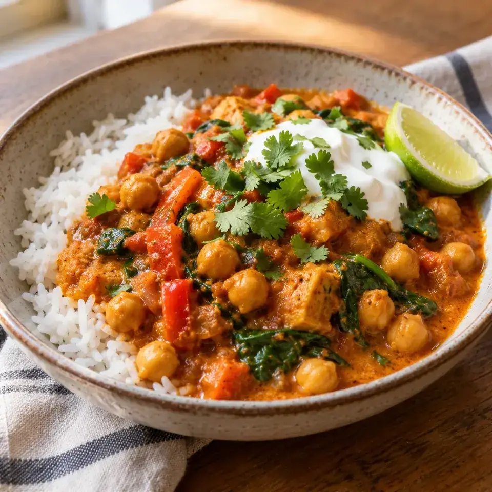 Brazilian Coconut Chickpea Curry — serving inspiration