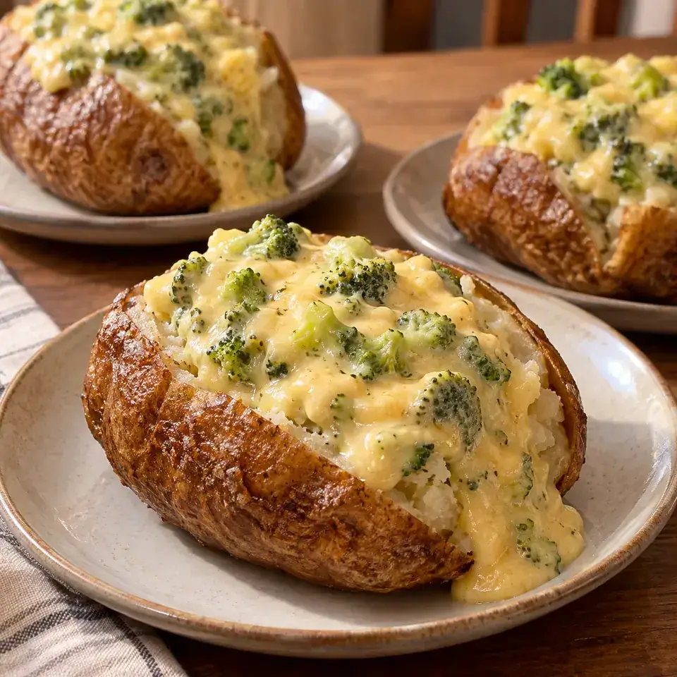 Broccoli Cheddar Stuffed Baked Potatoes — serving inspiration