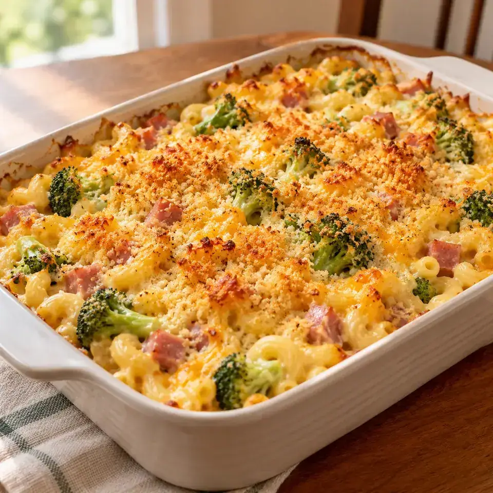 Broccoli Cheese Casserole with Ham — serving inspiration