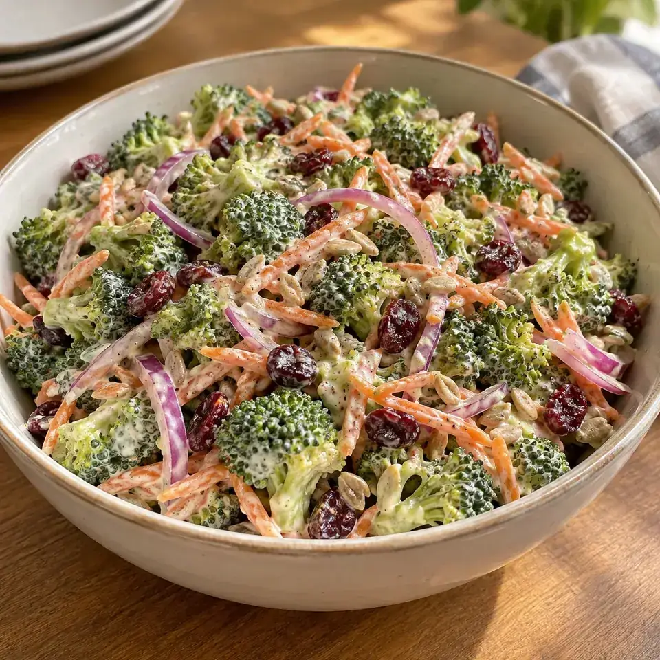 Broccoli Salad with Honey Yogurt Dressing — serving inspiration