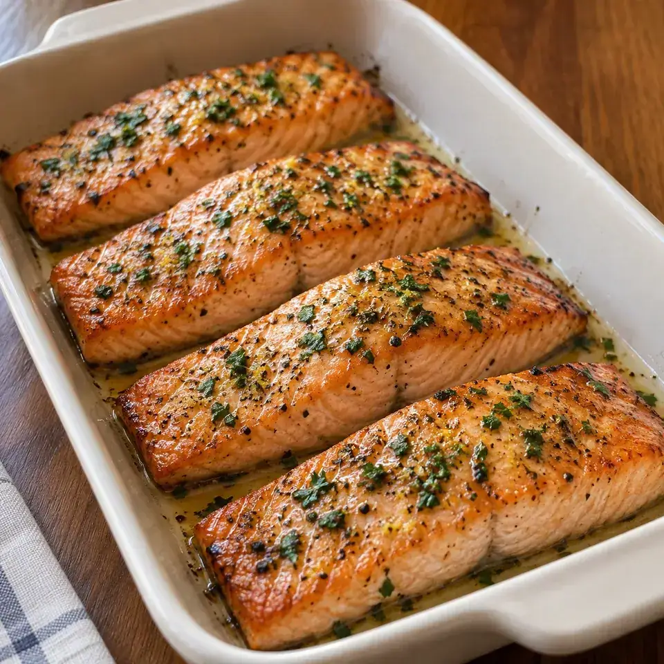 Broiled Salmon Fillets — serving inspiration