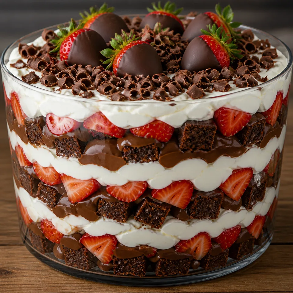 Brownie Strawberry Trifle — serving inspiration