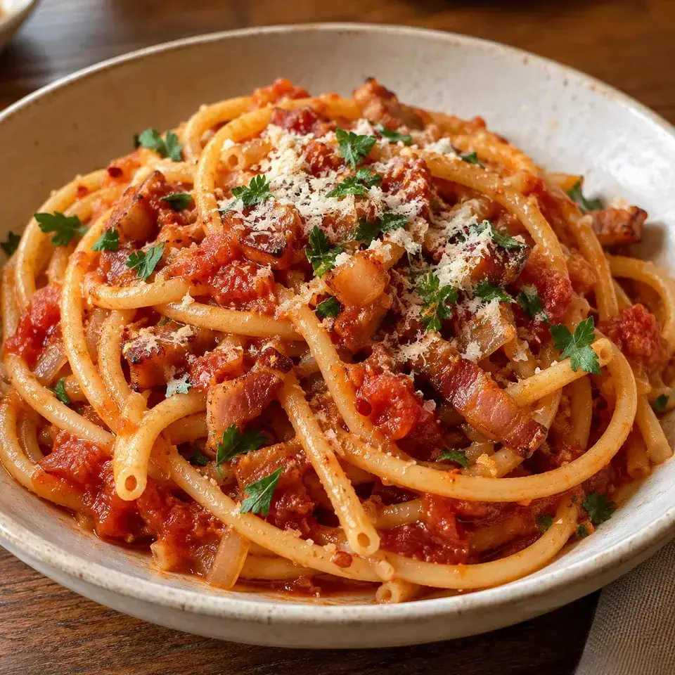Bucatini all'Amatriciana — serving inspiration