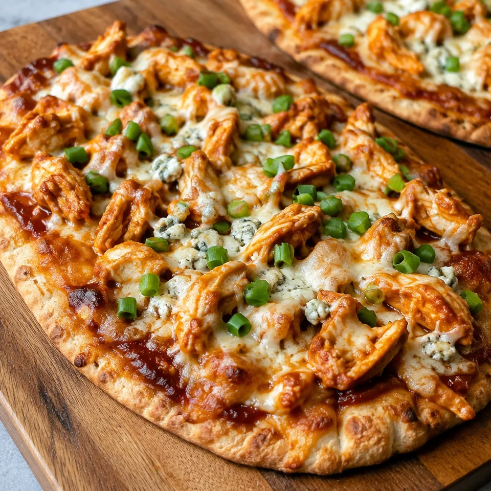 Buffalo Chicken Flatbread Pizza — serving inspiration