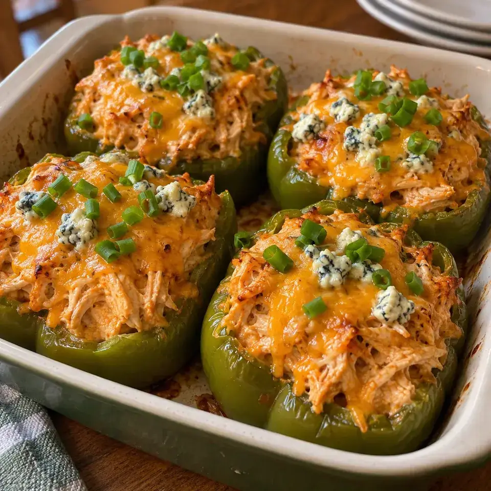 Buffalo Chicken Stuffed Peppers — serving inspiration