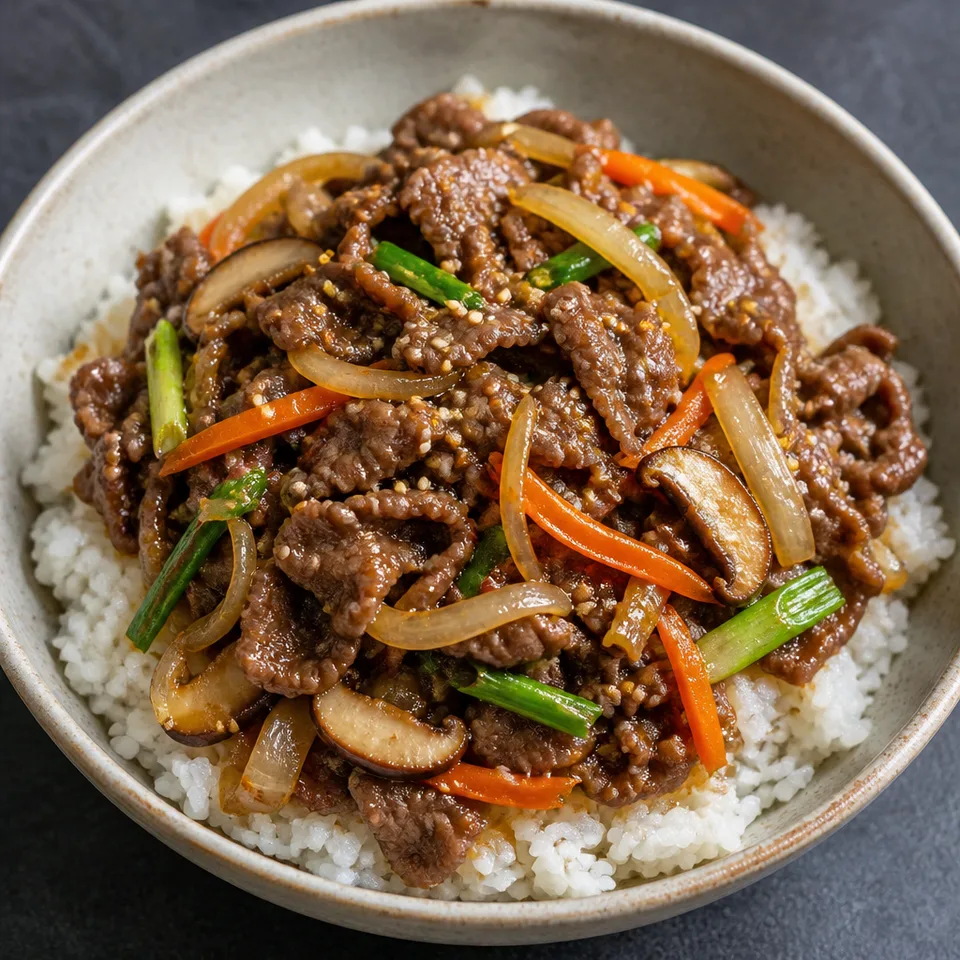 Bulgogi Deopbap (Bulgogi Rice Bowl) — serving inspiration