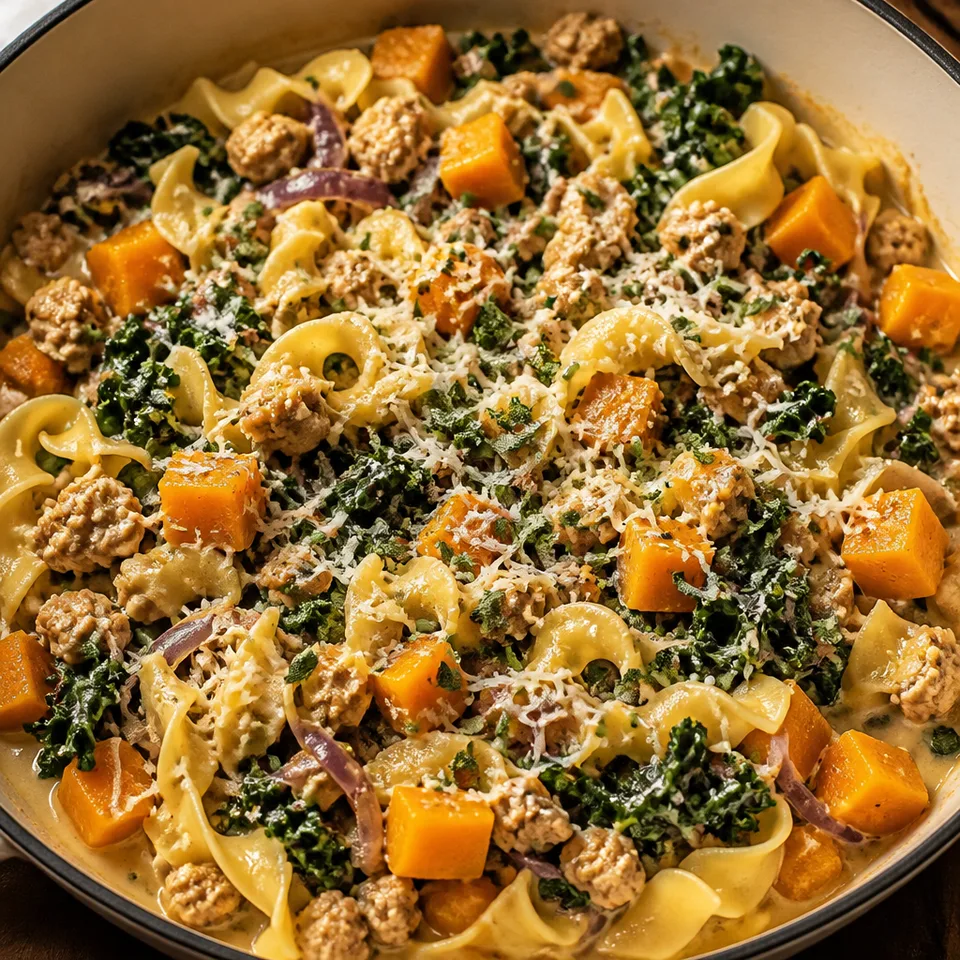 Butternut Squash Sausage Pasta — serving inspiration