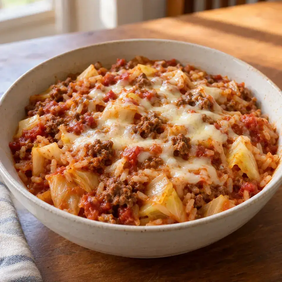 Cabbage Roll Casserole (Crock Pot Version) — serving inspiration