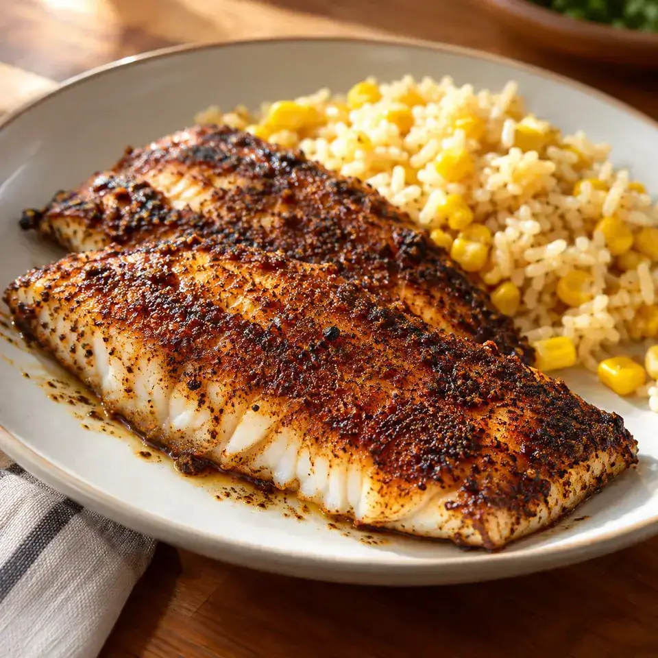 Cajun Blackened Fish — serving inspiration