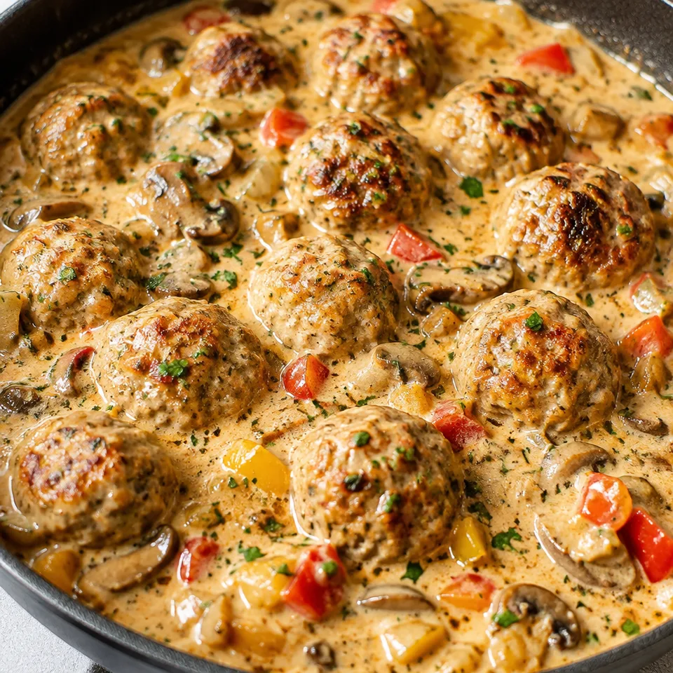 Cajun Chicken Meatballs in Tasty Cream Sauce — serving inspiration