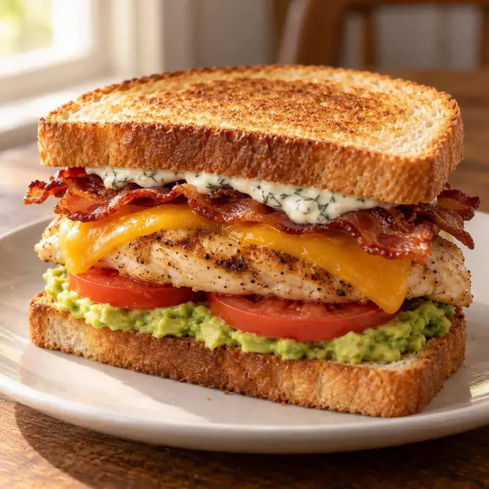 California Avocado Chicken Club Sandwich — serving inspiration