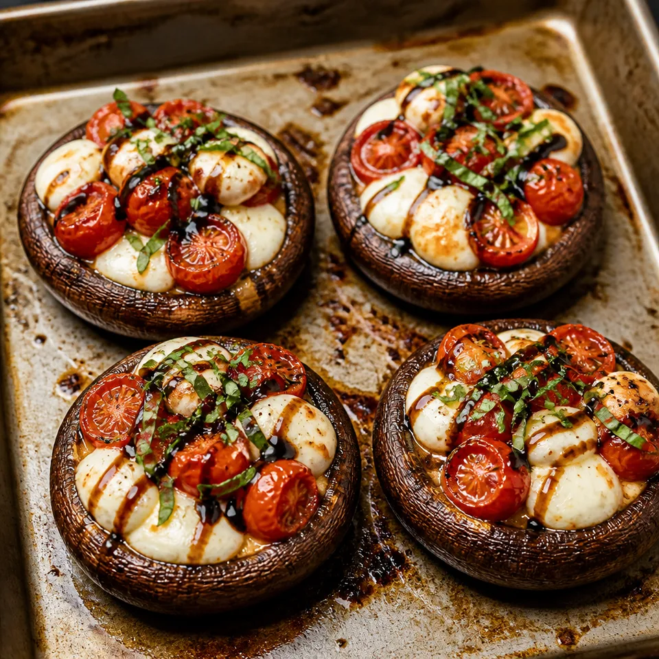 Caprese Stuffed Mushrooms — serving inspiration