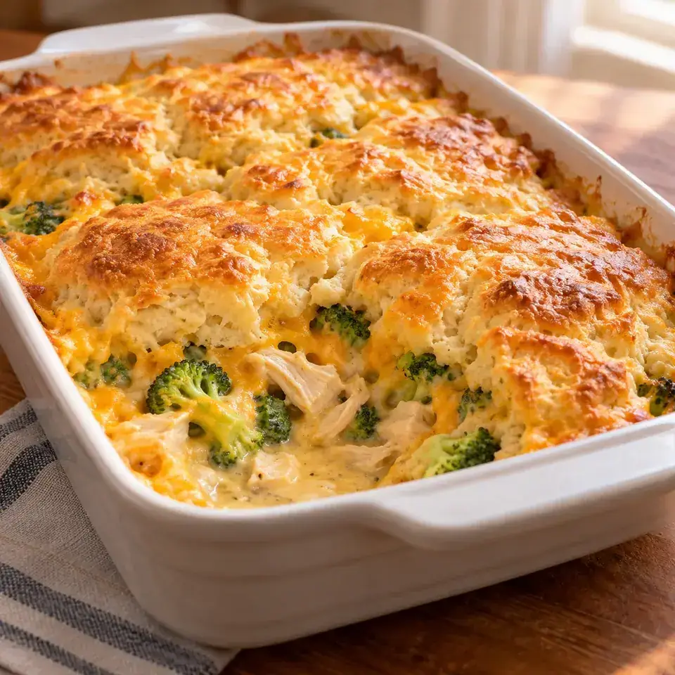 Cheddar Chicken Cobbler — serving inspiration