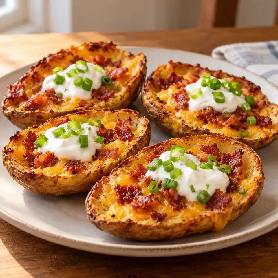 Cheese and Bacon Potato Skins — serving inspiration