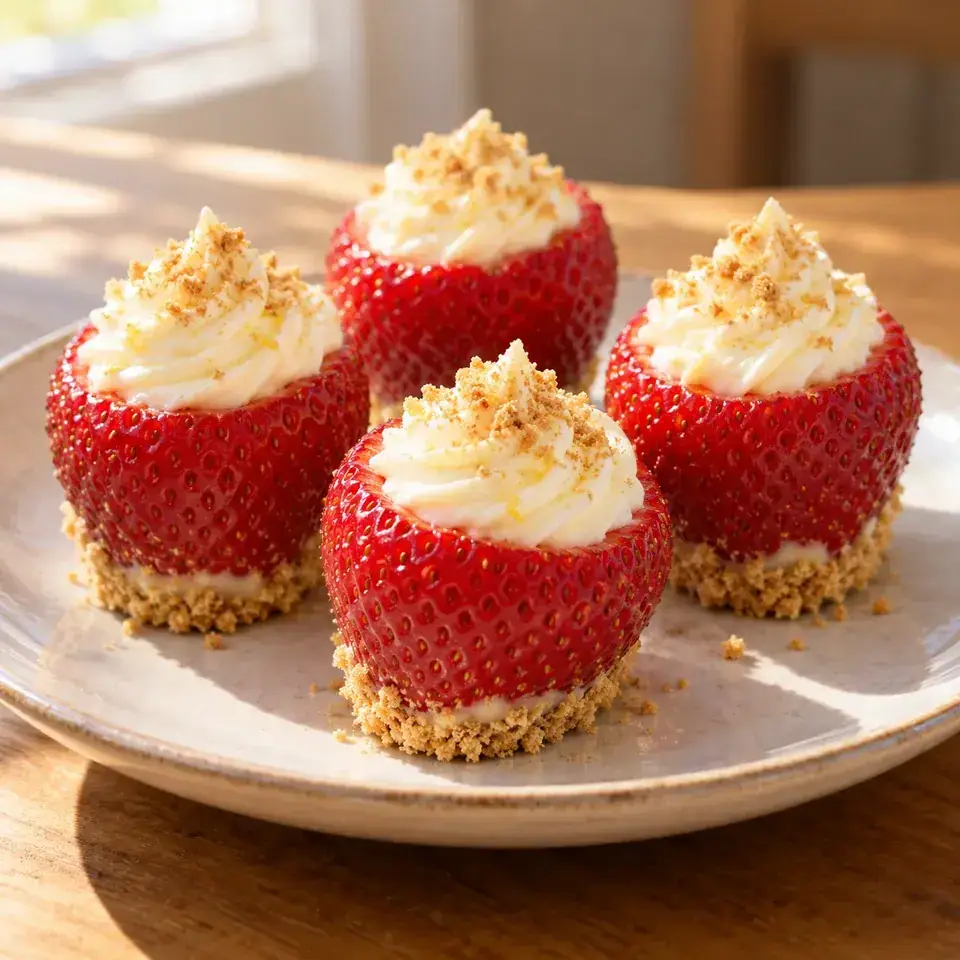 Cheesecake Stuffed Strawberries — serving inspiration