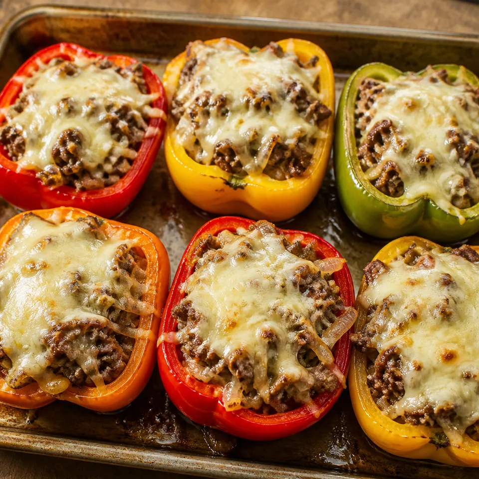 Cheesesteak Stuffed Peppers (Low-carb, Keto) — serving inspiration