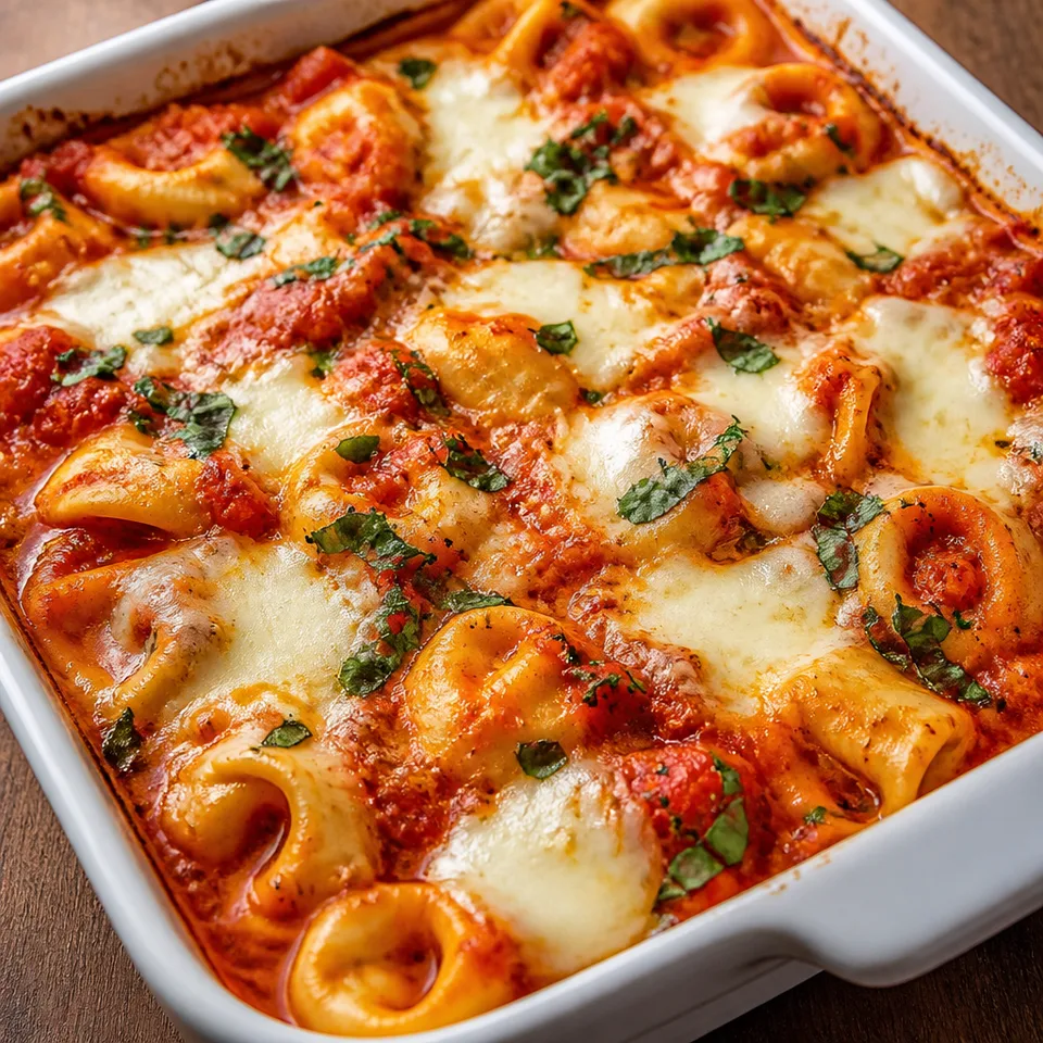 Cheesy baked tortellini — serving inspiration