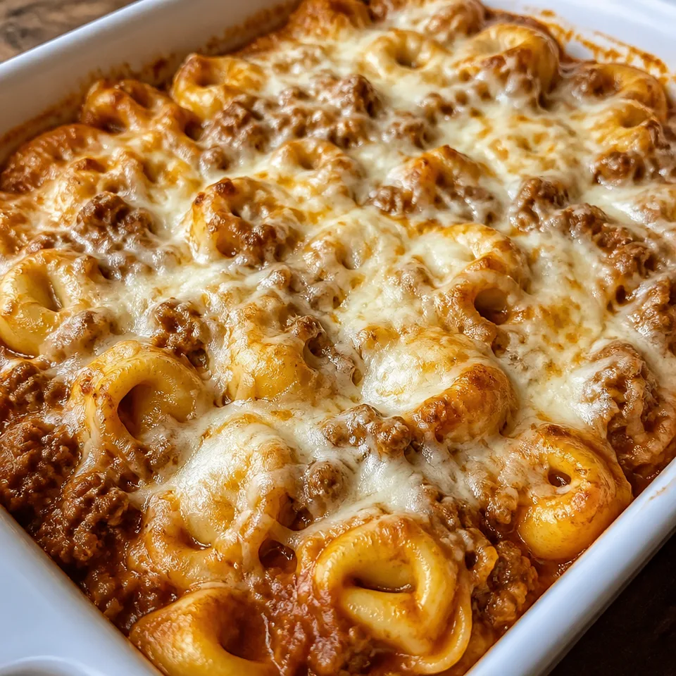 Cheesy Beef Tortellini Enchilada Casserole — serving inspiration