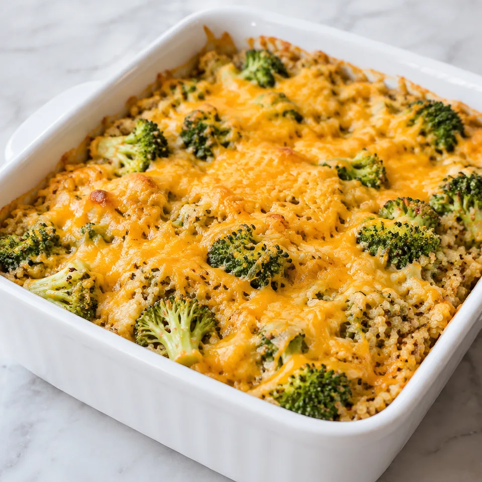 Cheesy Broccoli Quinoa Casserole — serving inspiration