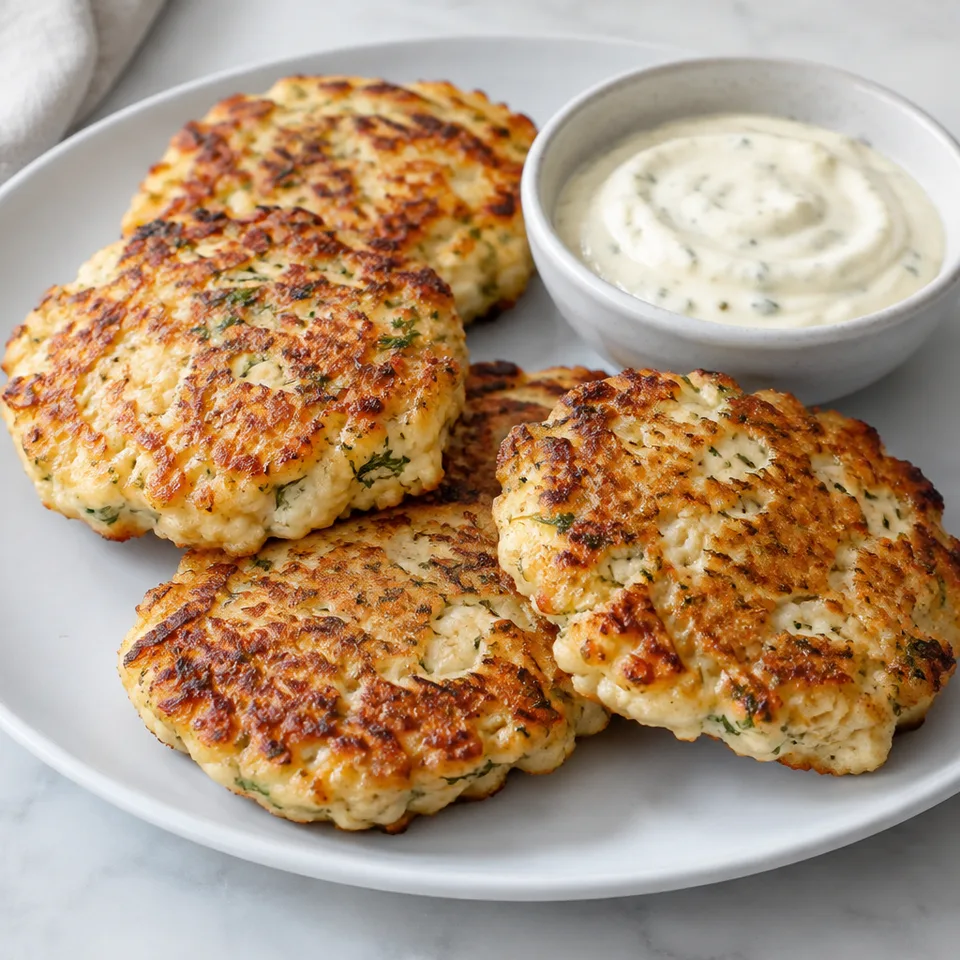 Cheesy Chicken Fritters — serving inspiration