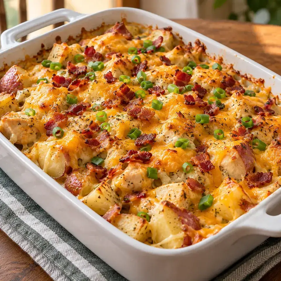 Cheesy Chicken & Potato Casserole — serving inspiration
