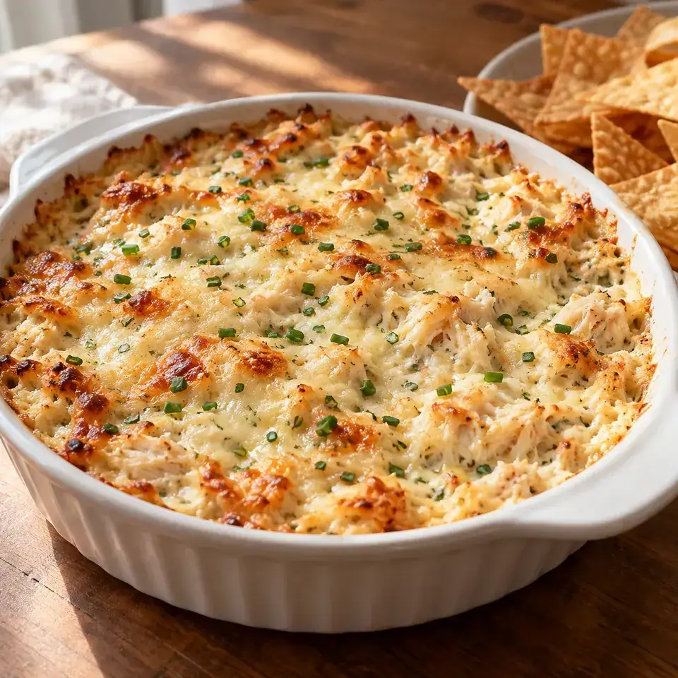 Cheesy Crab Rangoon Dip (Hot Crab Dip) — serving inspiration