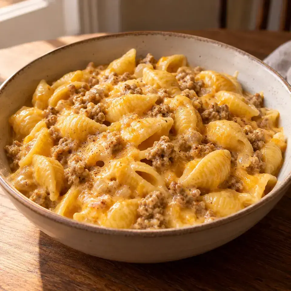 Cheesy Ground Turkey Pasta — serving inspiration