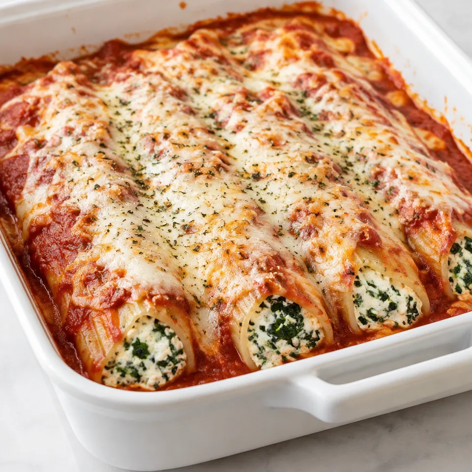 Cheesy Meatless Manicotti — serving inspiration