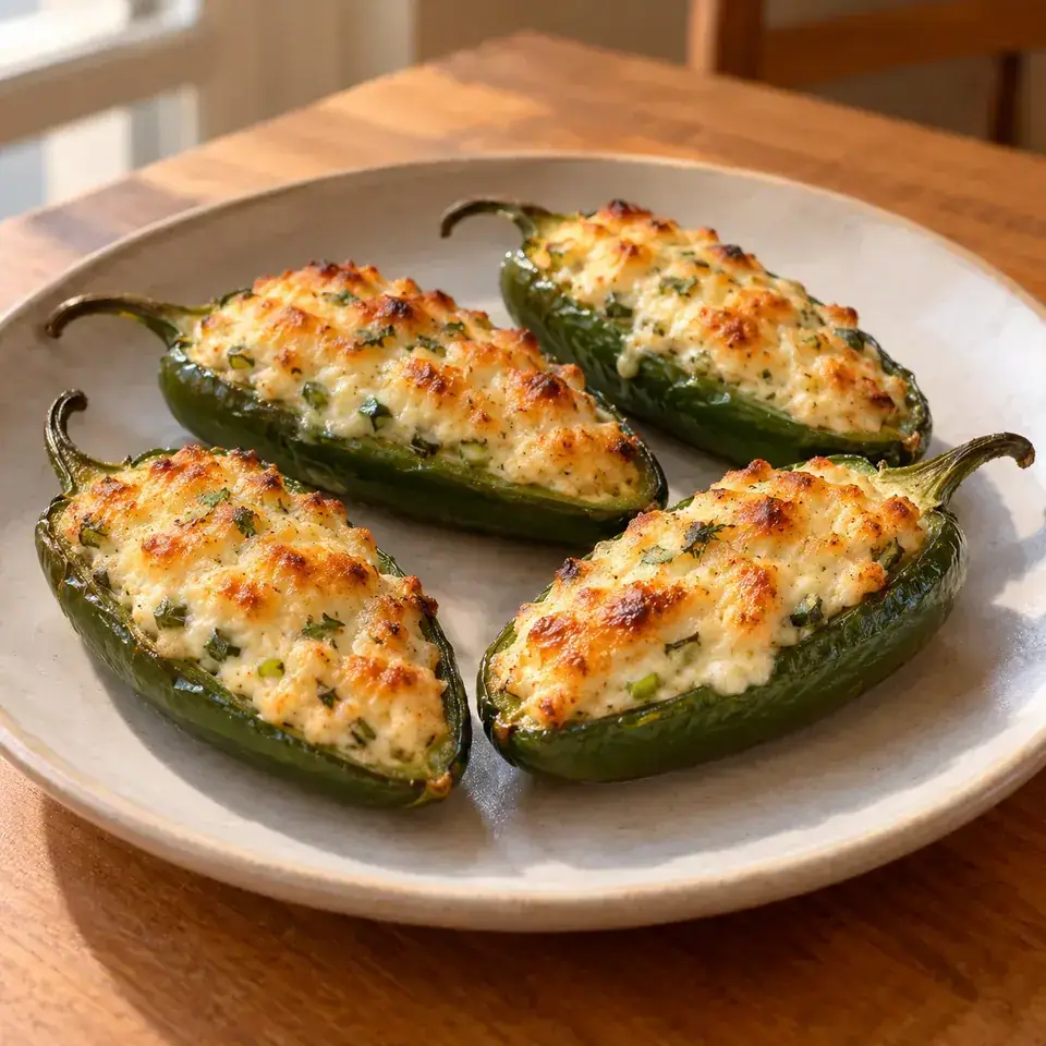 Cheesy Scallion Stuffed Jalapeños — serving inspiration