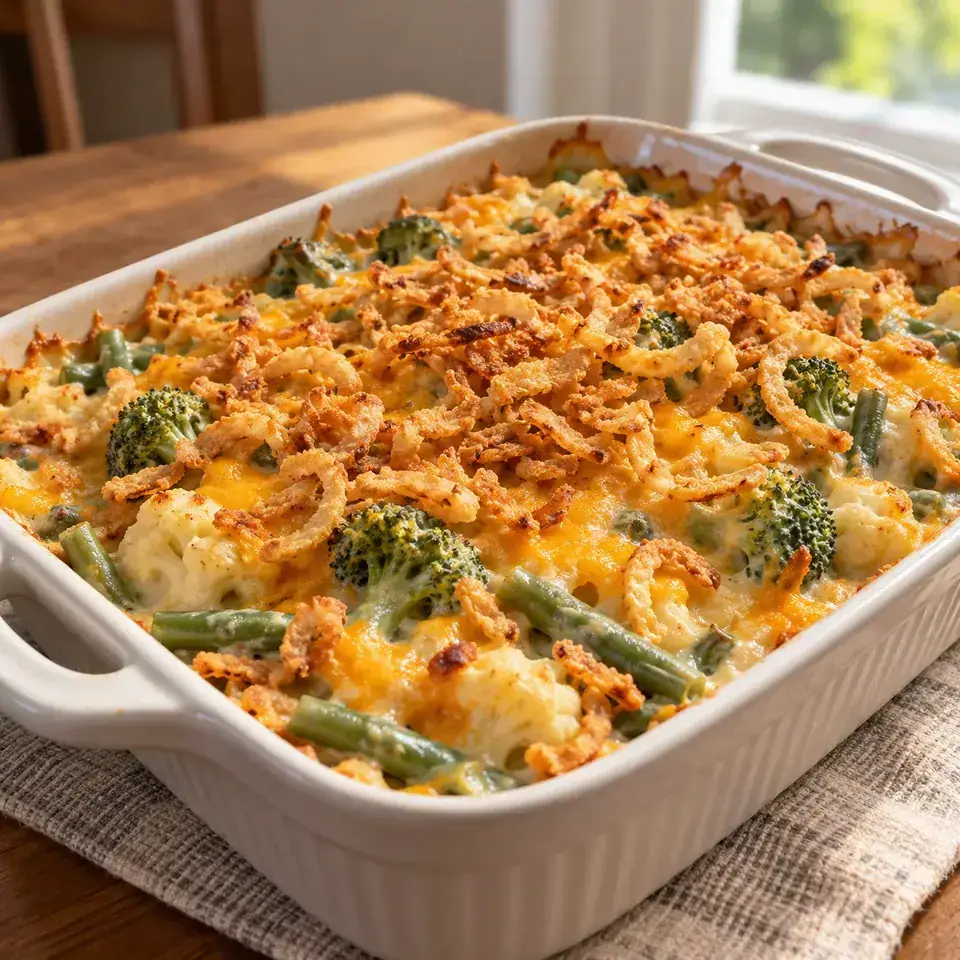 Cheesy Vegetable Casserole — serving inspiration