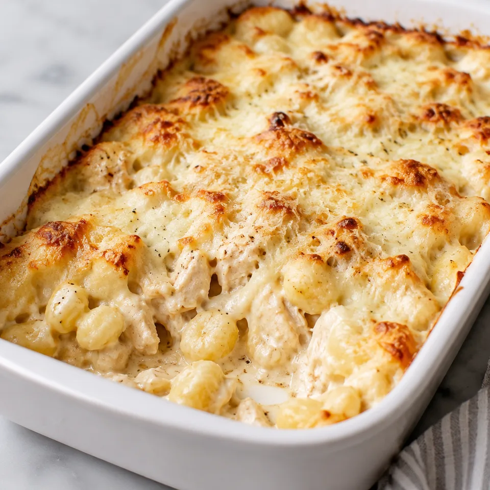 Chicken Alfredo Gnocchi Bake — serving inspiration