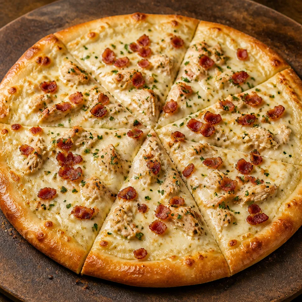 Chicken Alfredo Pizza — serving inspiration