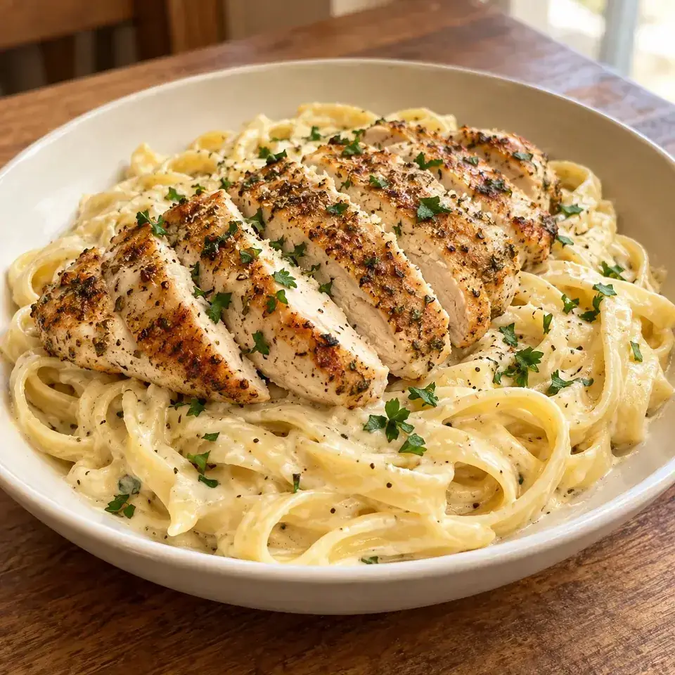 Chicken Alfredo — serving inspiration